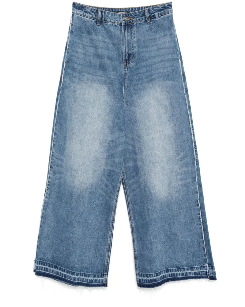 Ground Zero Jeans mit weitem Bein - Blau Blau