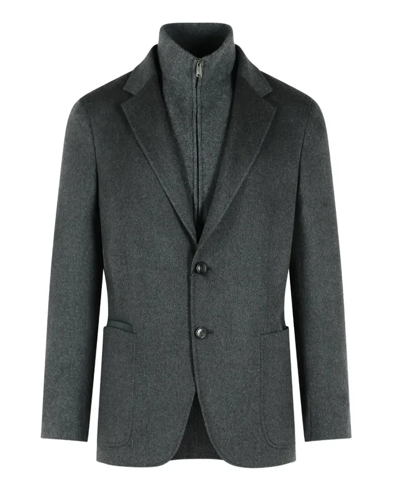 Ermenegildo Zegna Dunkelgraue Oasi Kaschmirjacke Grau