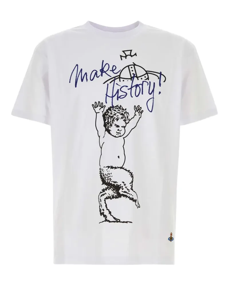Vivienne Westwood Fawn T-Shirt mit grafischem Print - Weiß Weiß