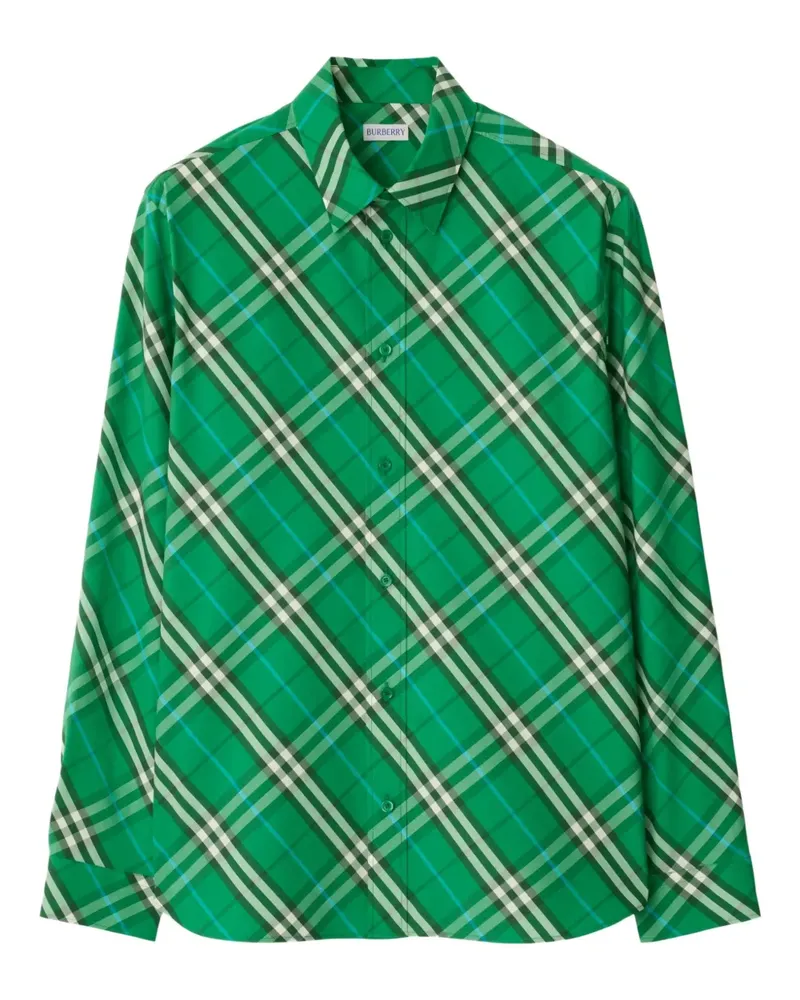 Burberry Hemd mit Check - Grün Grün