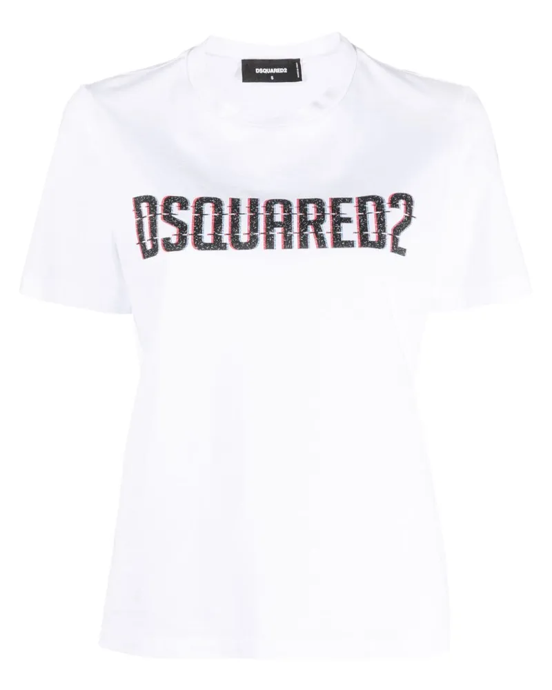 Dsquared2 T-Shirt mit Logo-Print - Weiß Weiß