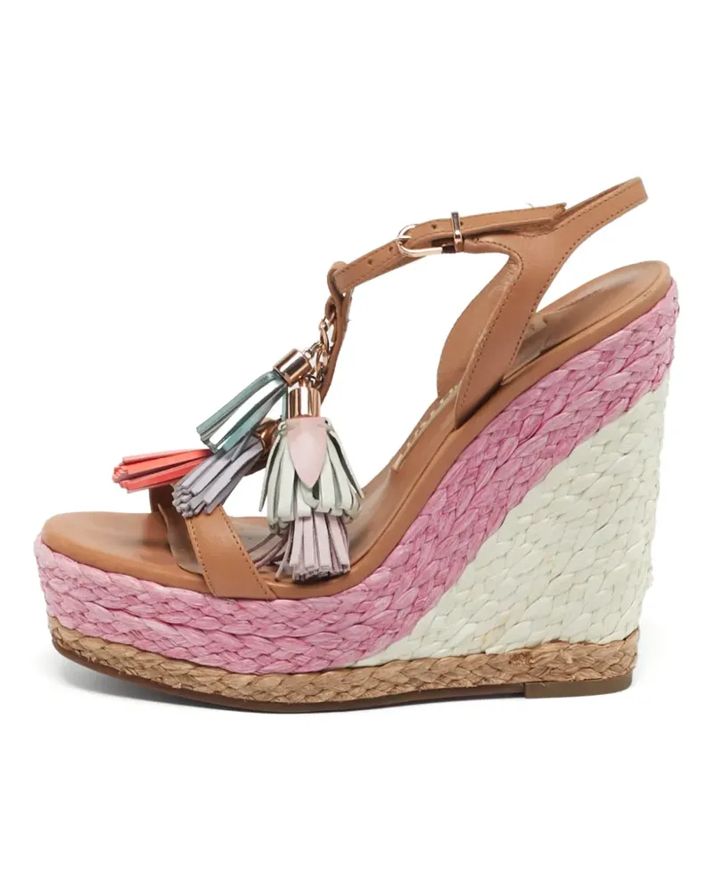 Sophia Webster Lucita Wedge-Sandalen mit Quastendetail - Braun Braun