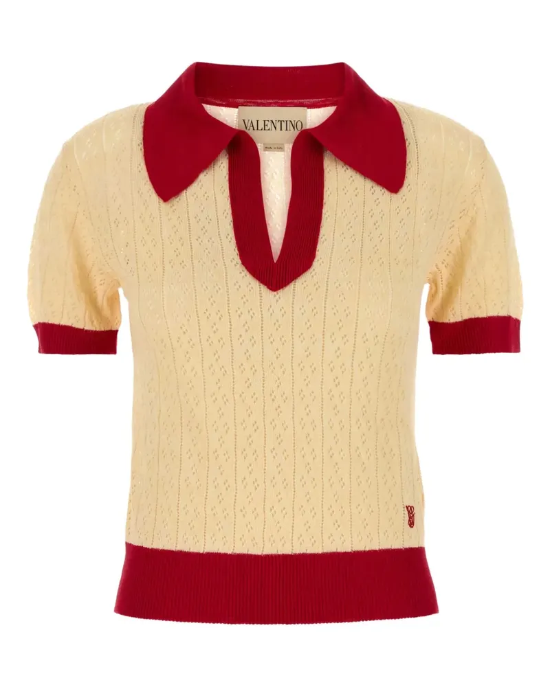 Valentino Garavani Gestricktes Poloshirt - Nude Nude
