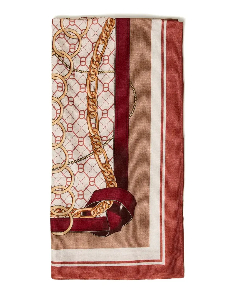 Twin-Set Schal mit Ketten-Print - Rosa Rosa