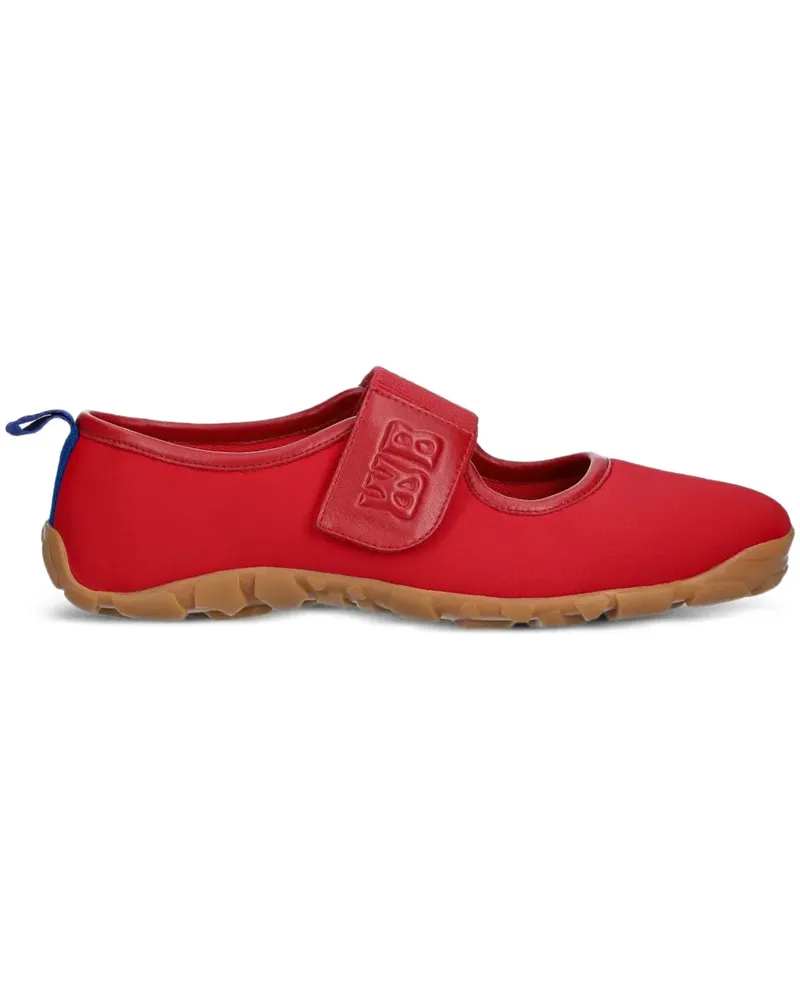 Wales Bonner Ballerinas mit Riemen-Logo - Rot Rot