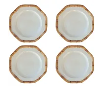 Set aus vier Bamboo Tellern - Weiß