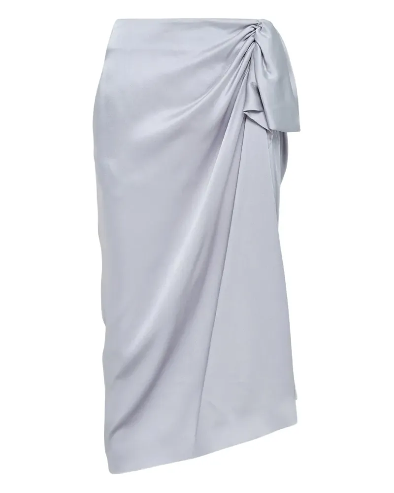 Stella McCartney knot-detail midi skirt - Blau Blau