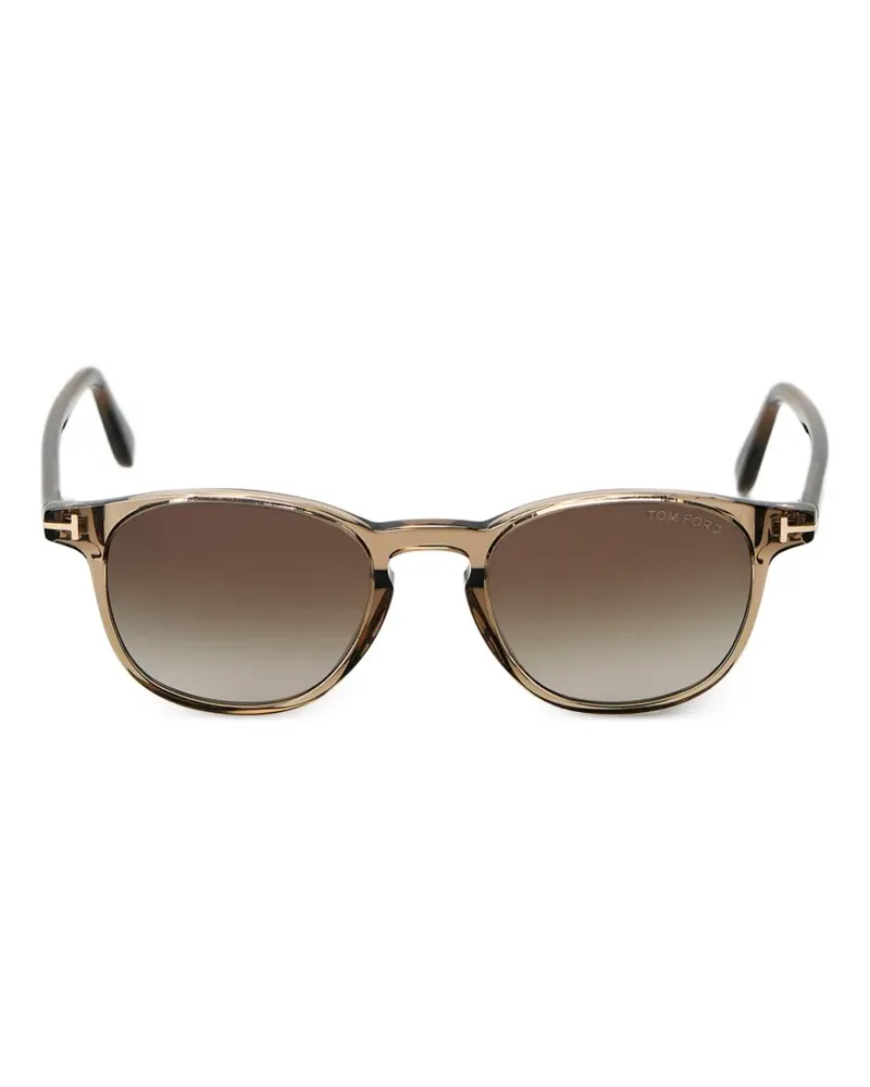 Tom Ford Sonnenbrille mit rundem Gestell - Braun Braun