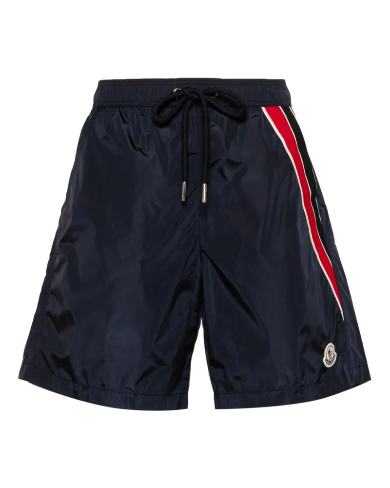 Moncler Badeshorts mit Logo-Patch - Blau Blau