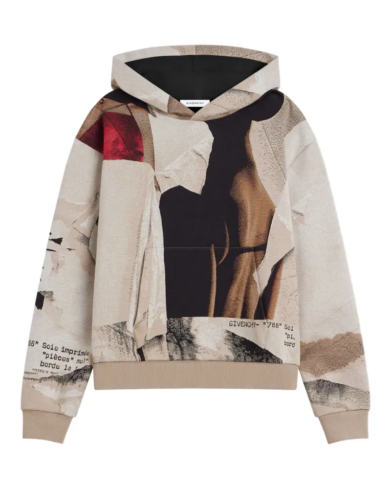 Givenchy Ripped Papers jacquard hoodie - Nude Nude