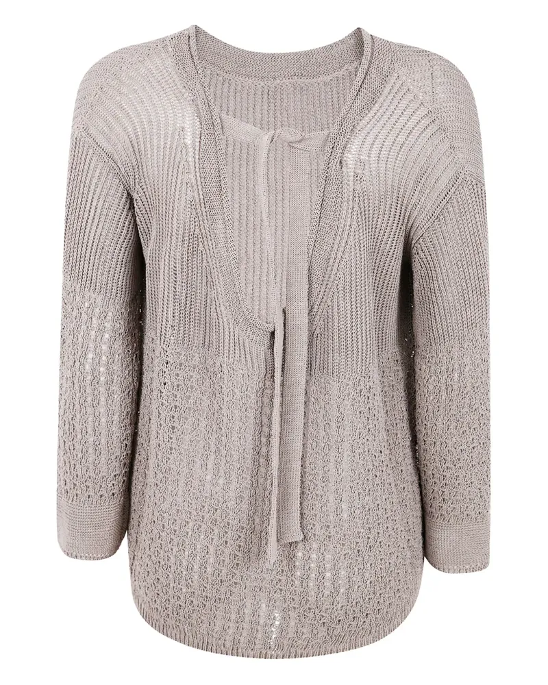 Max Mara Rückenfreier Strickpullover - Nude Nude