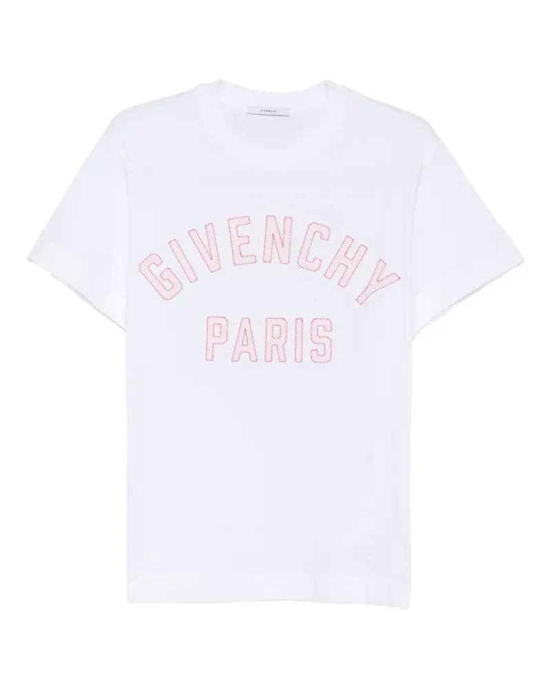 Givenchy Kastiges Hemd mit Logo-Stickerei - Weiß Weiß