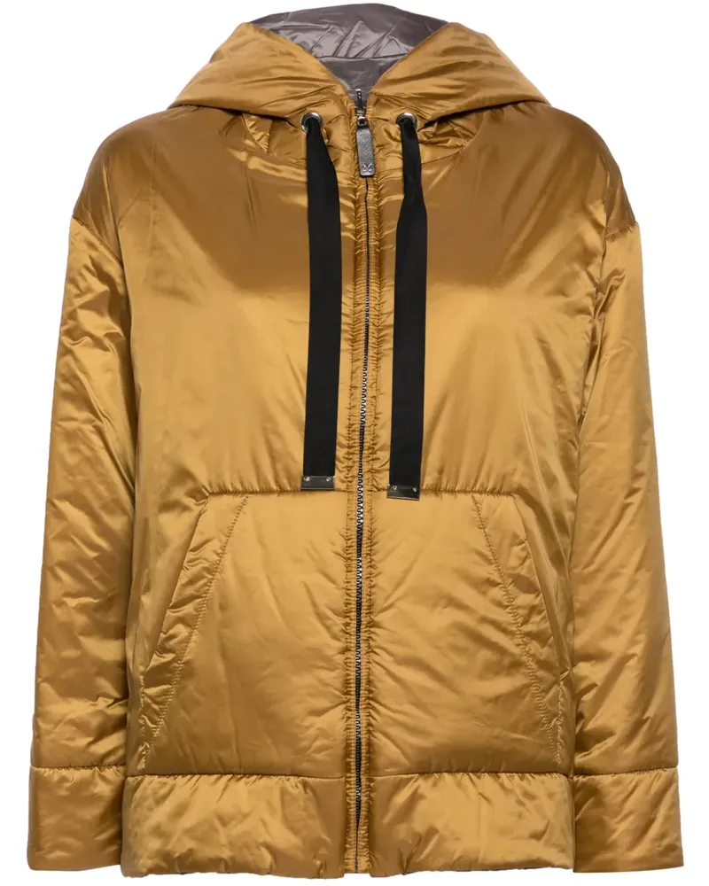 Max Mara Kapuzenjacke mit Reißverschluss - Gelb Gelb