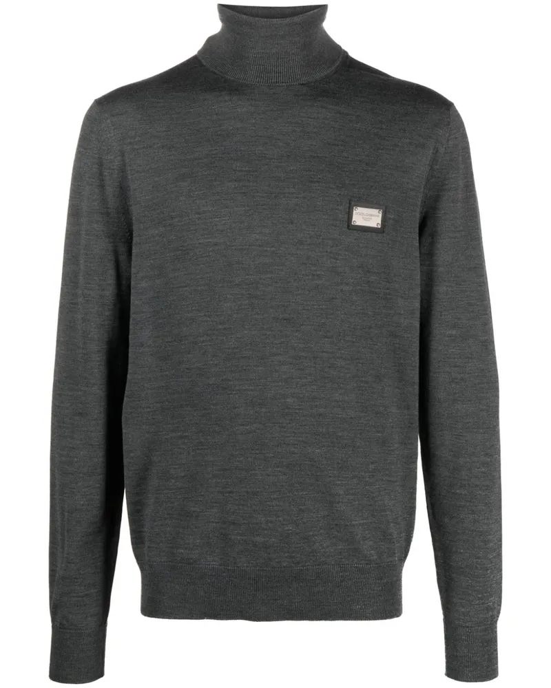 Dolce & Gabbana Pullover mit Logo-Applikation - Grau Grau