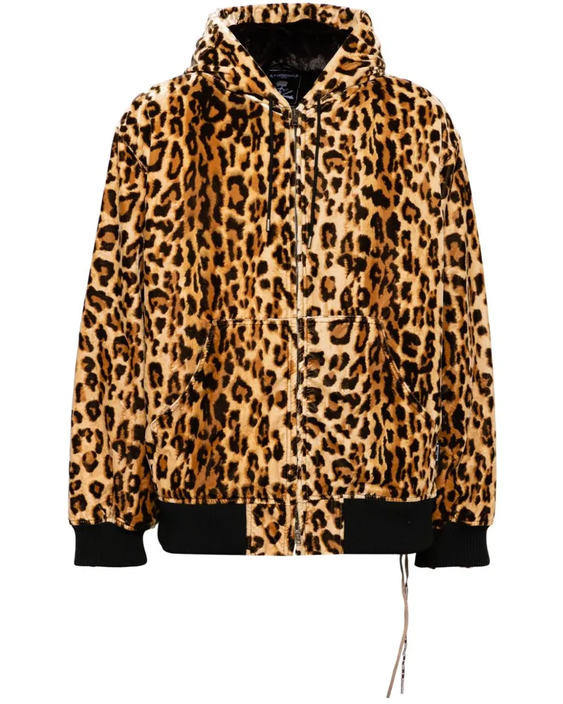 Mastermind World Kapuzenjacke mit Leoparden-Print - Braun Braun