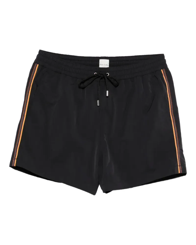 Paul Smith drawstring stripe swim shorts - Schwarz Schwarz