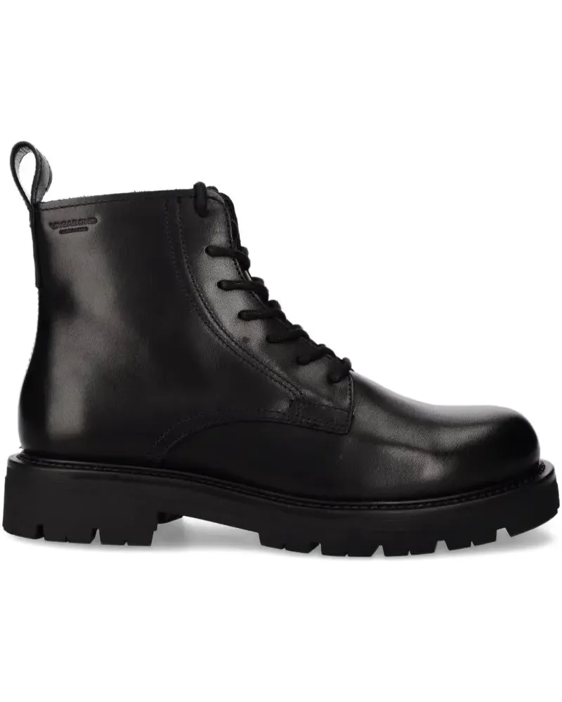 Vagabond Schnürstiefel mit dicker Sohle - Schwarz Schwarz