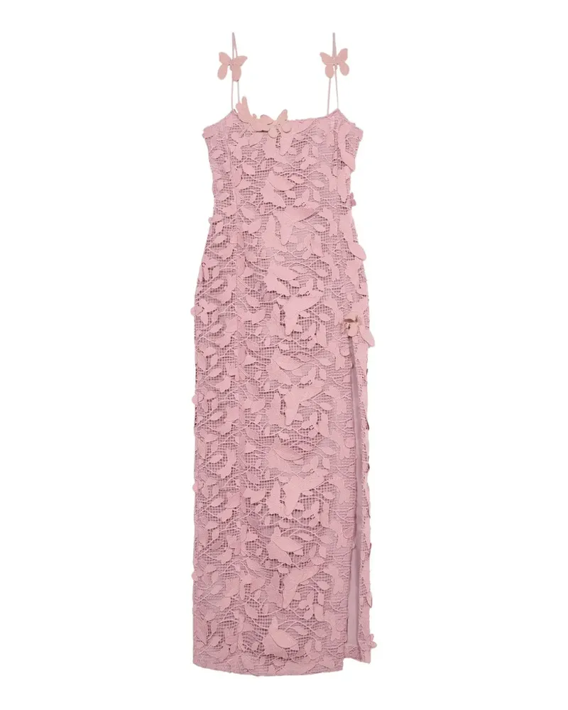 Blumarine Maxikleid mit Schmetterlingsapplikation - Rosa Rosa