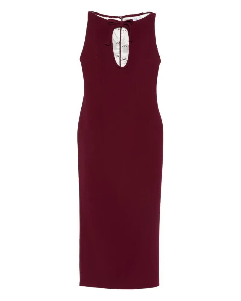 Rowen Rose Ärmelloses Minikleid mit Schlüssellochausschnitt - Rot Rot