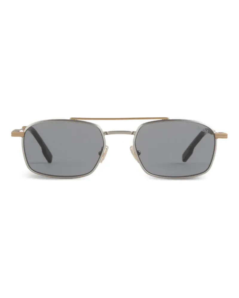 Ermenegildo Zegna rectangular-frame sunglasses - Gold Gold