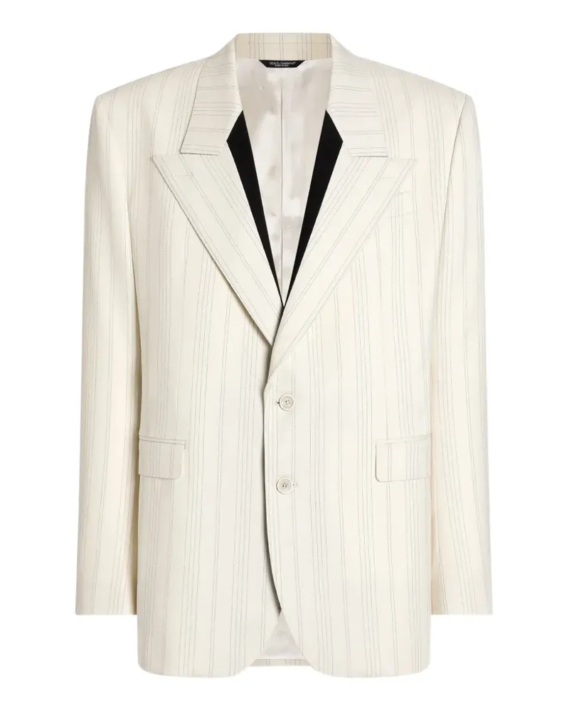 Dolce & Gabbana Sinatra Wolljacke mit Nadelstreifen - Nude Nude