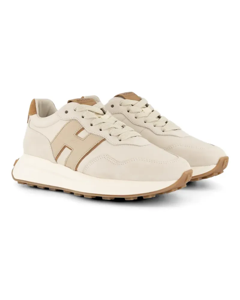 Hogan H-logo panelled sneakers - Nude Nude