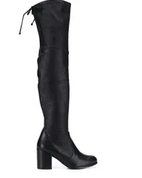 Stuart Weitzman Overknee-Stiefel mit Blockabsatz Schwarz