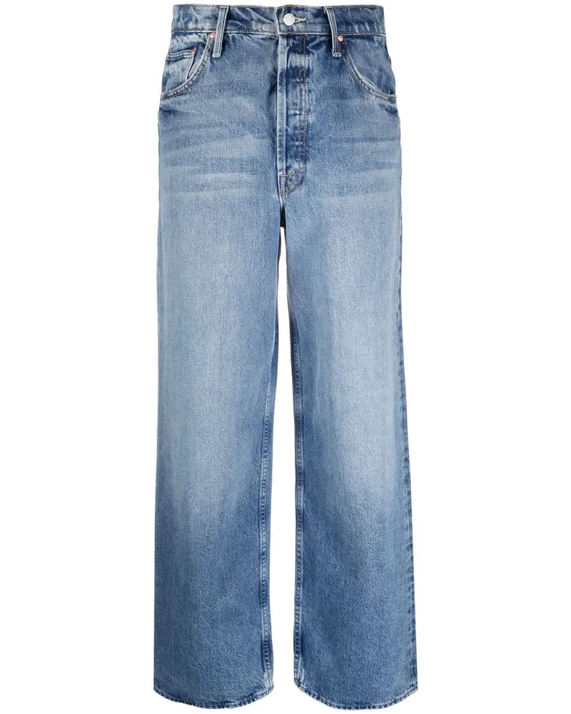 Mother Weite High-Waist-Jeans Blau