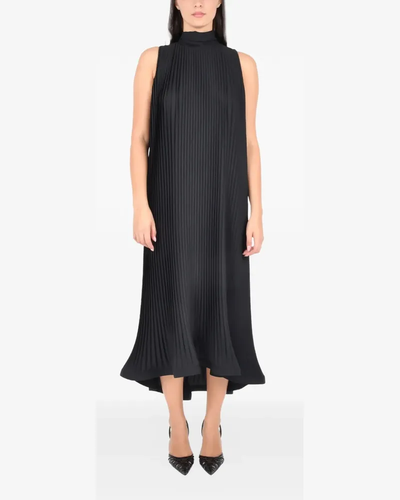 P.A.R.O.S.H. P.A.R.O H. Kleid mit Falten - Schwarz Schwarz