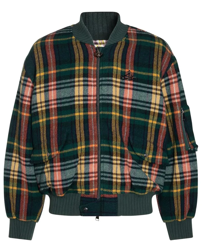Vivienne Westwood Bomberjacke mit Karomuster - Grün Grün