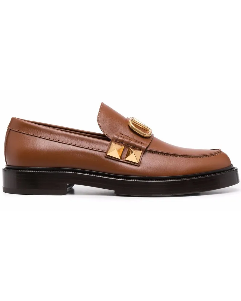 Valentino Garavani Stud Sign Loafer - Braun Braun