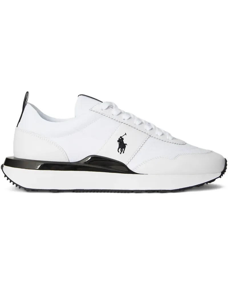 Ralph Lauren Gestreifte Train 89 Sneakers - Weiß Weiß