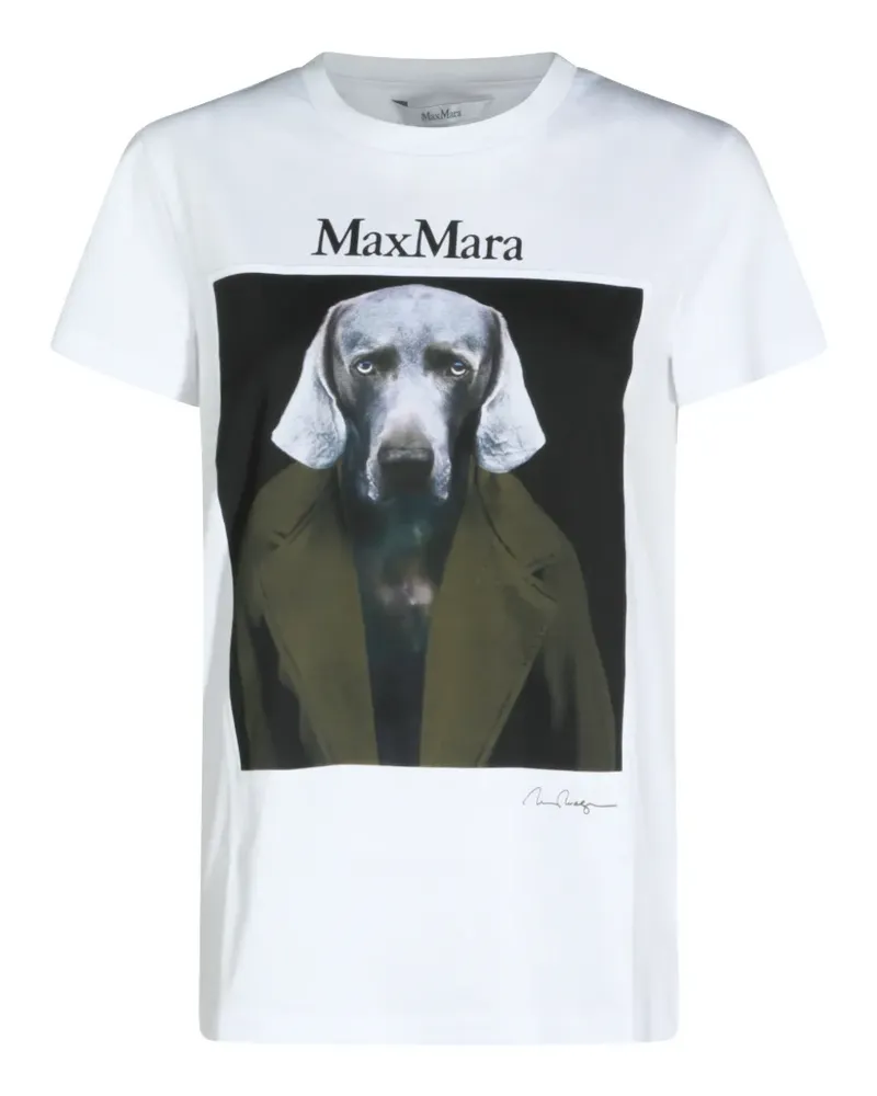 Max Mara graphic-print T-shirt - Weiß Weiß