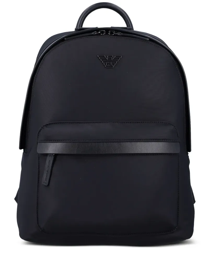 Emporio Armani Rucksack mit Logo - Schwarz Schwarz