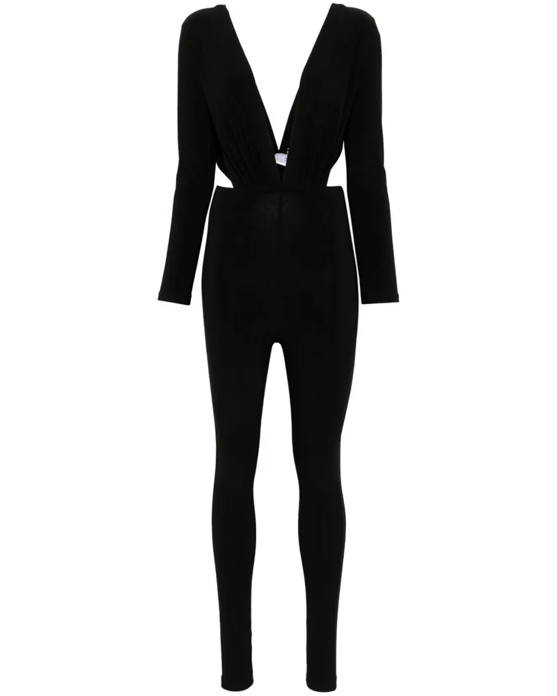 ALCHEMY Jumpsuit mit tiefem V-Ausschnitt - Schwarz Schwarz