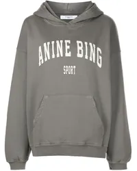 Anine Bing Hoodie mit Print Grau