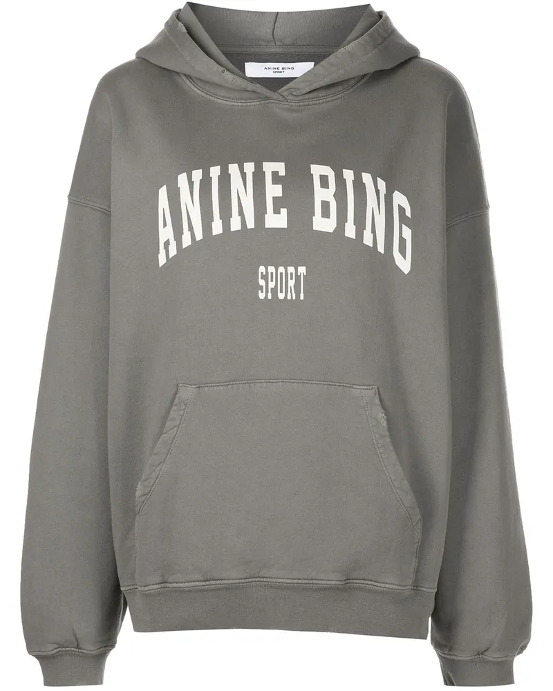 Anine Bing Hoodie mit Print - Grau Grau
