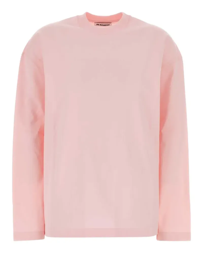 Jil Sander long-sleeved crew-neck T-shirt - Rosa Rosa