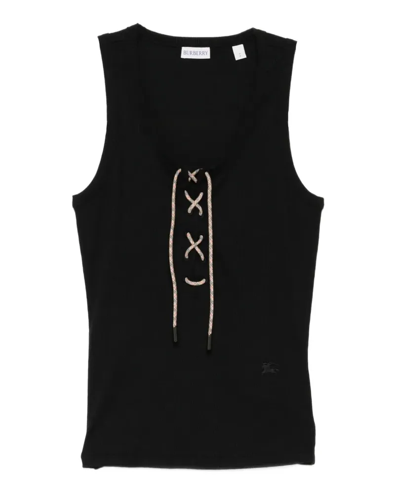 Burberry lace-up tank top - Schwarz Schwarz