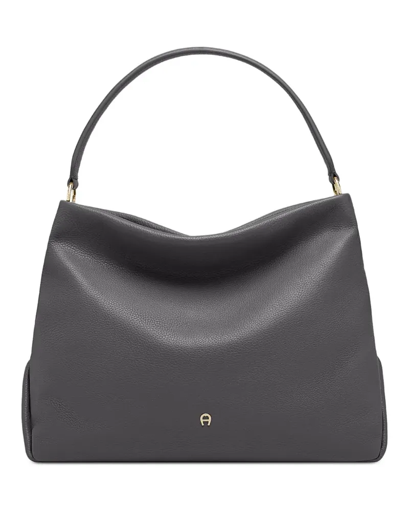 Aigner Mittelgroße Tote Bag aus Leder - Grau Grau