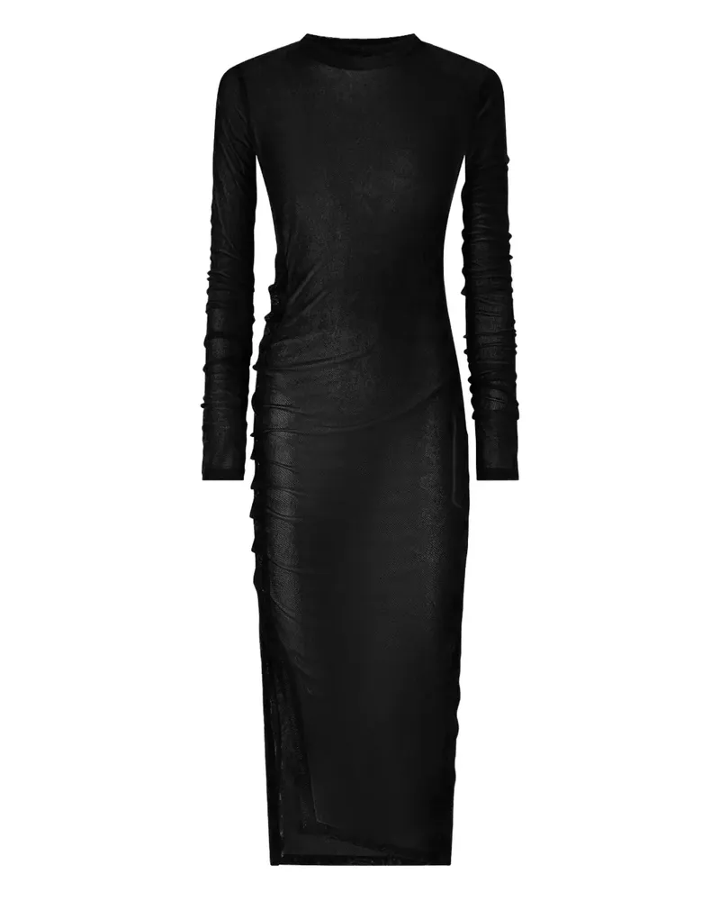 Pinko Midikleid mit langen Ärmeln - Schwarz Schwarz