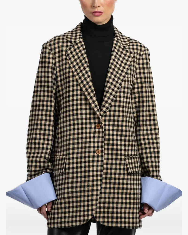 Jejia Birkin checked blazer - Schwarz Schwarz