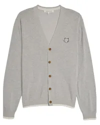 Kitsuné Fox Head Cardigan Grau