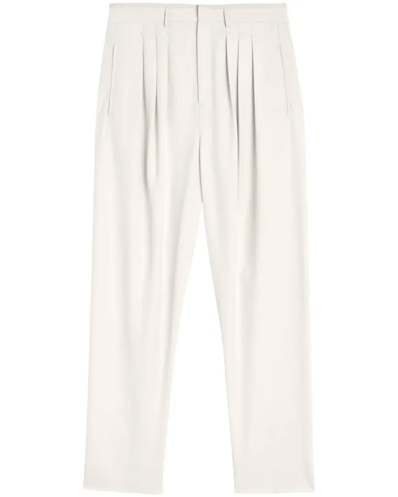 Christophe Lemaire Hose mit Bundfalten - Weiß Weiß