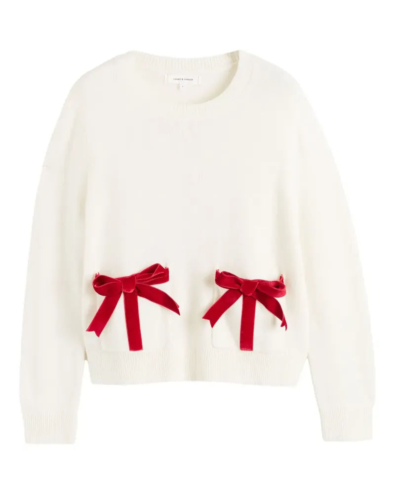 Chinti & Parker Pullover mit Samtschleife - Nude Nude