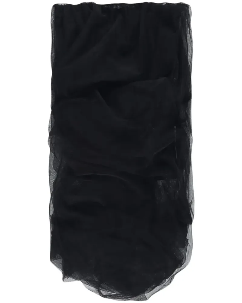ATTICO Transparentes Minikleid - Schwarz Schwarz
