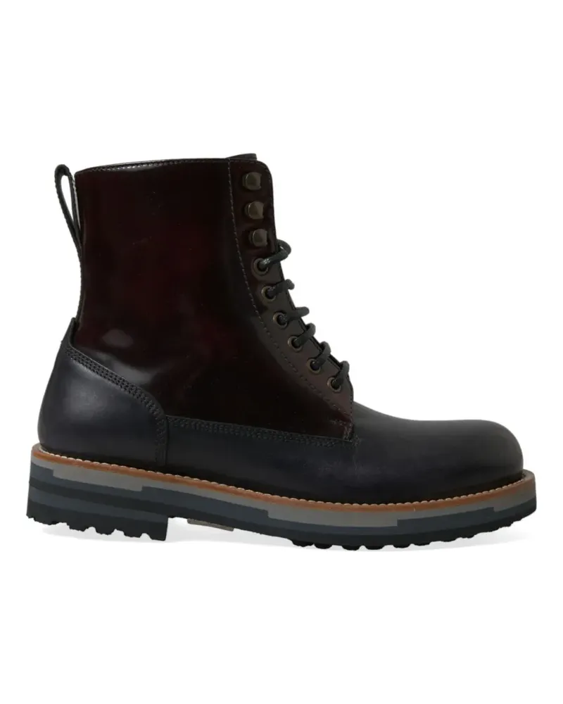Dolce & Gabbana lace-up leather boots - Schwarz Schwarz