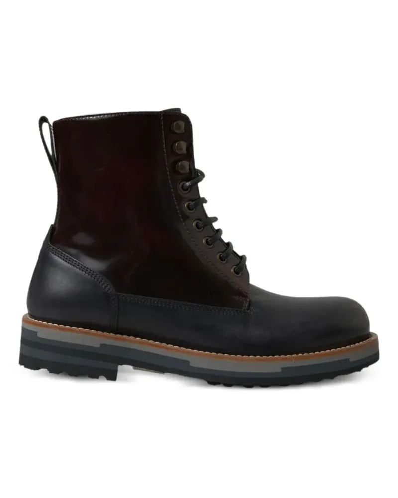 Dolce & Gabbana lace-up leather boots - Schwarz Schwarz