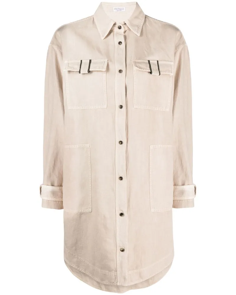 Brunello Cucinelli Oversized-Hemd - Nude Nude
