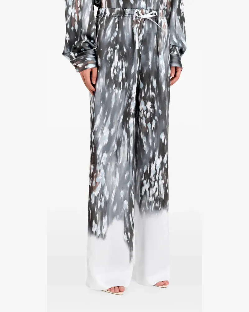 IRO Hose mit abstraktem Print - Grau Grau
